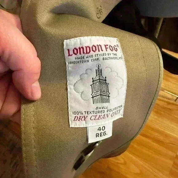 Vintage Mens Sz 40 LONDON FOG Trench Coat Tan with Zip Out Winter Liner Long - Picture 4 of 11